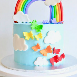 Butterfly rainbow cake