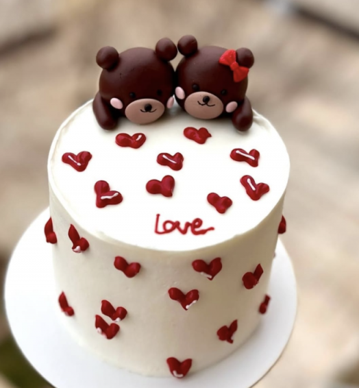 Cute V day cake