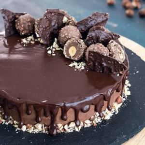 Dense chocolate hazelnut cake