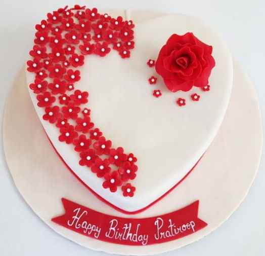 Flower anniversary cake