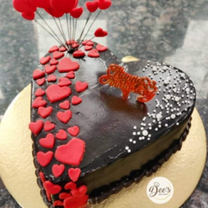 Hearts chocolate cake