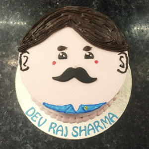 Moustache cake