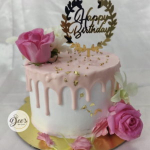 Pink rose cake