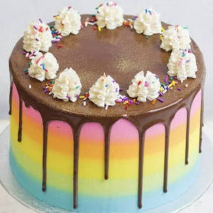 Rainbow Covered Cake (one kg)