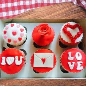 Red and white cupcakes