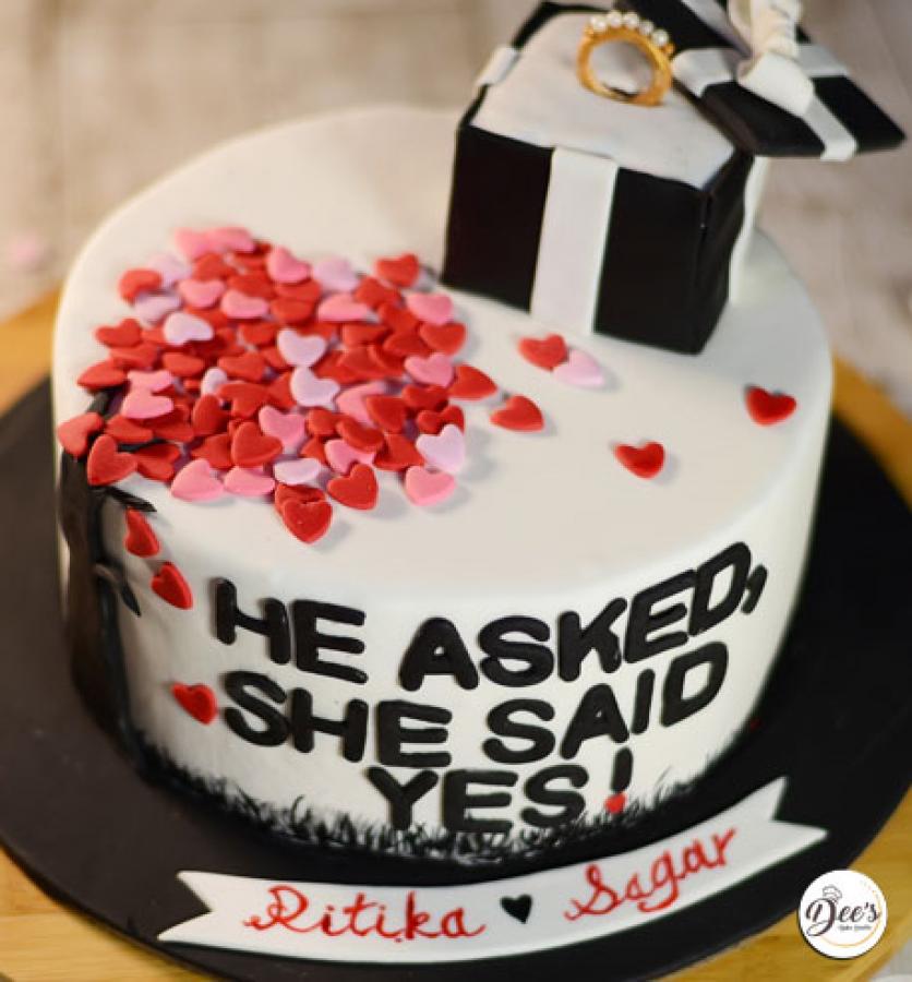 Engagement Ring Cake Deesbakestudio