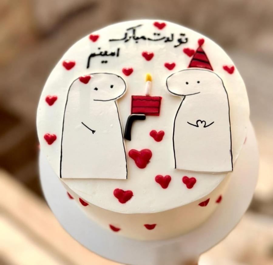 Love doodle cake - Deesbakestudio